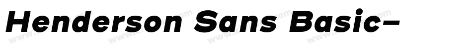 Henderson Sans Basic字体转换